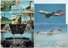 24 db MODERN repülős motívum képeslap / 24 modern aircraft motive postcards