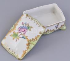Herendi Viktória mintás bonbonniere. Kézzel festett, jelzett, hibátlan 11x9 cm
