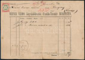 Tisza Kálmán miniszerelnök acélmetszetű képe Méhner Vilmos könyvkötő számláján