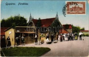 1923 Gyopáros-fürdő (Orosháza), fürdőház. Tomay kiadása. TCV card (fa)