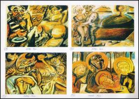 cca 1980 Ughy István Tibor festőművész saját kezű írásával kiegészített kép katalógusa. amatőr, sajá...