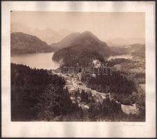 cca 1890 3 db nagyméretű fotó a Neuschwanstein kastélyról. Karton: 34x29 cm