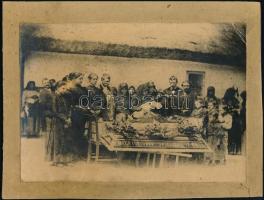1896 Post mortem, temetési fotó kartonon 27x22 cm