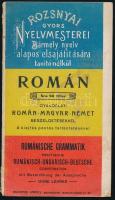 cca 1910-20 Rozsnyai gyors nyelvmesterei román-magyar-német, 50p, papírkötés, sérült gerinccel, foltos borítóval