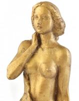 Tóth Valéria (1943- ): Merengő. Jelzett, műgyanta, képcsarnok etikettel. m: 37 cm