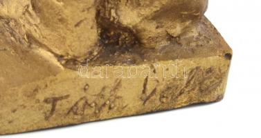 Tóth Valéria (1943- ): Merengő. Jelzett, műgyanta, képcsarnok etikettel. m: 37 cm