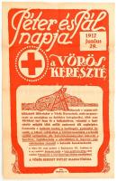 1917 Vöröskereszt Péter és Pál napja plakát 32x45 cm