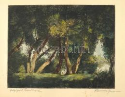 Remsey Jenő (1885-1970), 3 db rézkarc: Présházak. Rézkarc, papír. Jelzett. 19,5x29. + Magyar tanya. ...