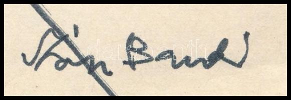 Szász Endre (1926-2003) Illusztráció. Tus, papír. Jelzett (Szász Bandi). Autográf ajándékozási sorok...