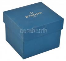 Eterna Eternity Quartz Diamond női karóra, bőr/vászon szíjjal, micro karcokkal. d: 34mm. Eredeti gyá...