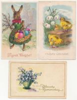 19 db RÉGI motívum képeslap: sok üdvözlő / 19 pre-1945 motive postcards: many greetings