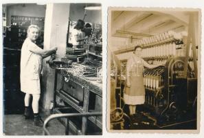7 db VEGYES fotó: gyár belsők és munkások / 7 mixed photos: factory interiors and workers