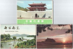 3 db MODERN kínai képeslap sorozat tokokban / 3 modern Chinese postcard series in their own cases