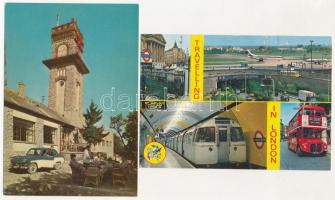 26 db MODERN motívum képeslap: közlekedés, vasút, hajó, busz / 26 modern motive postcards: vehicles,...