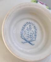 Herendi Eton mintás hat személyes mokkás készlet. Kézzel festett, jelzett, erősen sérült, ragasztott...