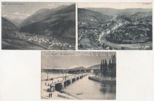 3 db RÉGI külföldi képeslap: Svájc / 3 pre-1945 town-view postcards: Switzerland