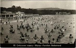 1936 Varna, Warna; Familien Badestrand / family beach (EK)