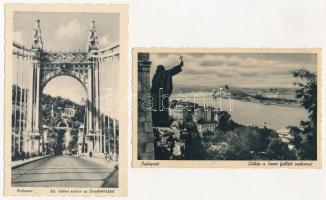 Budapest - 2 db régi képeslap