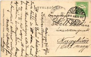 1910 Belényes, Beius; Református templom, Csordás palota, Tóth Andor üzlete. Wagner Vilmos fényképés...