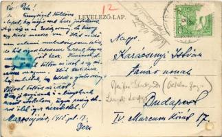 1912 Marosújvár, Uioara, Ocna Mures; Bánczai Kuglicz tó. Füssy József / lake (Rb)