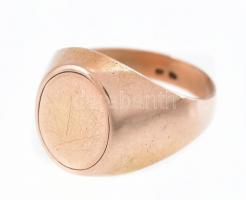 Arany (Au) Pecsétgyűrű. Monogramozható. méret: 57. Jelzett, 14k, nettó: 4,6g
