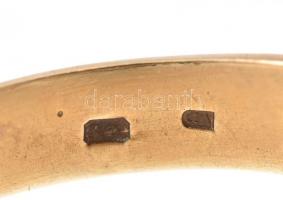 Arany (Au) Gyűrű. Cirkónia kövekkel ékítve. méret: 63. Jelzett, 14k, bruttó: 4,6g