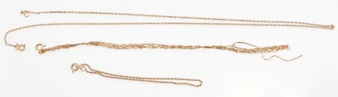 Arany (Au) Vegyes 14k aranytétel. (nyaklánc, gyűrű, medál, stb.) Erősen sérült darabok is. Részben j...