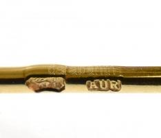 Arany (Au) 14k, Fülbevaló pár, jelzett, nettó: 4g