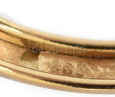 Arany (Au) 14k, Gyűrű, cirkónia ékítéssel, jelzett, m: 53, bruttó: 1,15 g