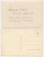 2 db régi tenisz fotólap / 2 pre-1945 tennis photos