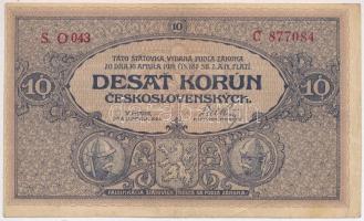 Csehszlovákia 1919. 10K T:III  Czechoslovakia 1919. 10 Korun C:F Krause P#8
