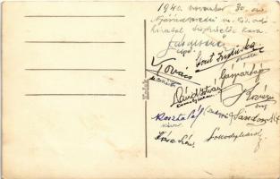 1940 Nyárádszereda, Nyárád-Szereda, Miercurea Nirajului; M. kir. adóhivatal tisztviselői kara. Hátol...