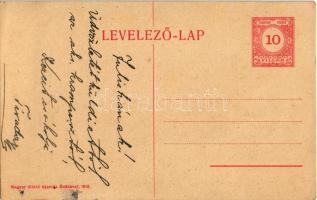 1923 Kézzel rajzolt és festett magyar katona krampusz / Hungarian military, hand-drawn and hand-pain...