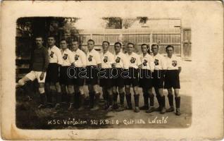 KSC - Vérhalom 1921. IX. 11. 1:0. Gólt lőtte: László. Magyar focisták / Hungarian football clubs players. photo (fl)