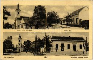 1944 Bezi, Római katolikus templom, Bírói lak, Evangélikus templom, Lengyel Róbert üzlete és saját kiadása (EK)