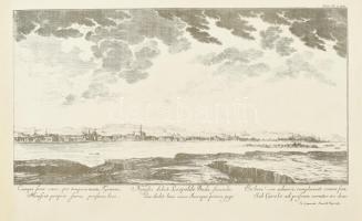 3 db Bél Mátyás metszet reprint. Buda vára, stb. 50x40 cm