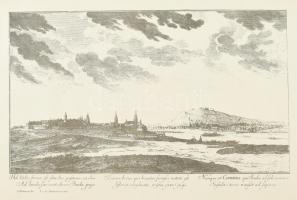 3 db Bél Mátyás metszet reprint. Buda vára, stb. 50x40 cm