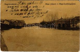 1910 Nagybecskerek, Zrenjanin, Veliki Beckerek; Béga rakpart. W.L. 1003. / Bega-Landungsplatz / quay (EB)