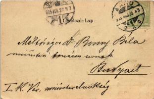 1905 Arad, Atzél Péter utca, Szálloda a Fehér Kereszthez, Pilsner sör. Bloch H. / street, hotel, bee...