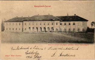 1900 Arad, Hauptwach-Carrée / Várparancsnoksági épület. Berger Manó kiadása, Honisch udvari fényképész felvétele / castle headquarters