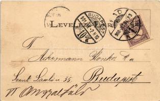 1900 Arad, Hauptwach-Carrée / Várparancsnoksági épület. Berger Manó kiadása, Honisch udvari fényképé...