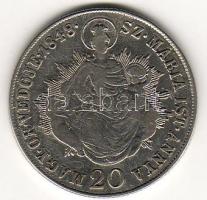 1848K.B. 20Kr ezüst Szabadságharc-veret T:3/4