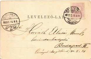 1898 (Vorläufer) Kolozsvár, Cluj; Református templom és Bethlen bástya télen. Kovács P. fiai kiadása...