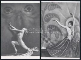 cca 1929 Angelo (1894-1974) budapesti fényképész és fotóművész műtermi fotói, 3 db mai nagyítás, 15x10 cm