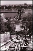 1986 Budapest, a budai sikló építése és működése a környezettel együtt, 85 db vintage NEGATÍV, 24x36...