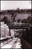 1986 Budapest, a budai sikló építése és működése a környezettel együtt, 85 db vintage NEGATÍV, 24x36...