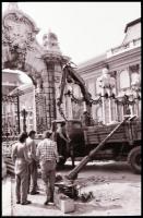 1986 Budapest, a budai sikló építése és működése a környezettel együtt, 85 db vintage NEGATÍV, 24x36...