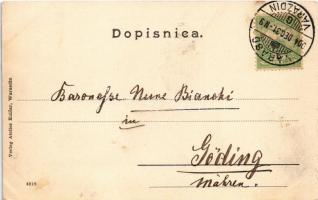 1904 Varasd, Warasdin, Varazdin; Villa Merveldt. Verlag Atelier Kulcar + kétnyelvű bélyegző / biling...