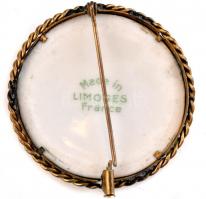 Indiai faragott fa poháralátét készlet tartóval, 6 db-os, d: 6,5 cm