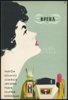Opera: parfőm, kölnivíz, ajakrúzs... villamosplakát, Terv Nyomda, 23×16 cm